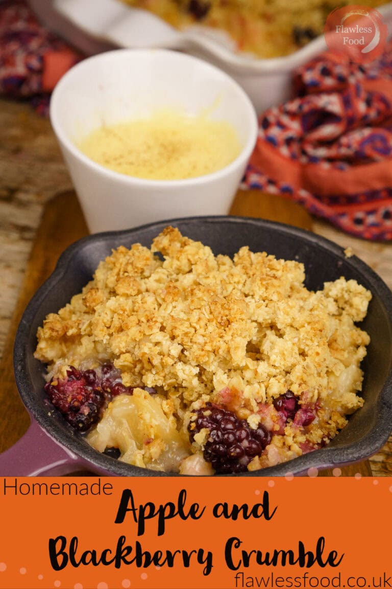 Apple and Blackberry Crumble with Oats British Dessert Recipe