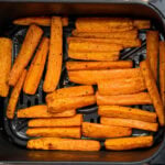 Air Fryer Carrots coated in black pepper