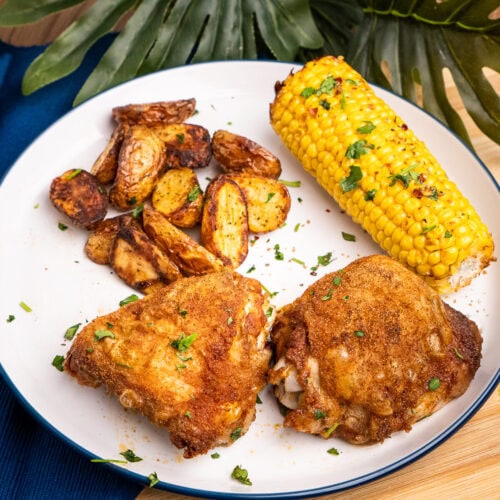 Air Fryer Chicken Thighs (Skin on Bone in) Flawless Food