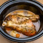 Slow Cooker Turkey Drumsticks in the slow cooker pot