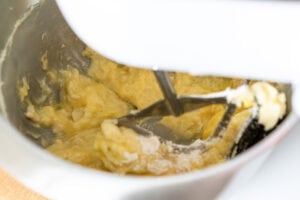 Fairy cake batter getting mixed with an electric mixer