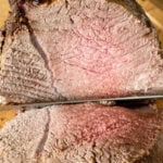Top Rump Roast Beef Sliced - cooked medium slightly pink